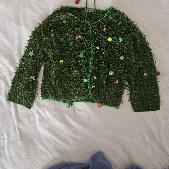 berek Sweaters - Christmas Sweater Berek Vintage Green Cardigan Size L